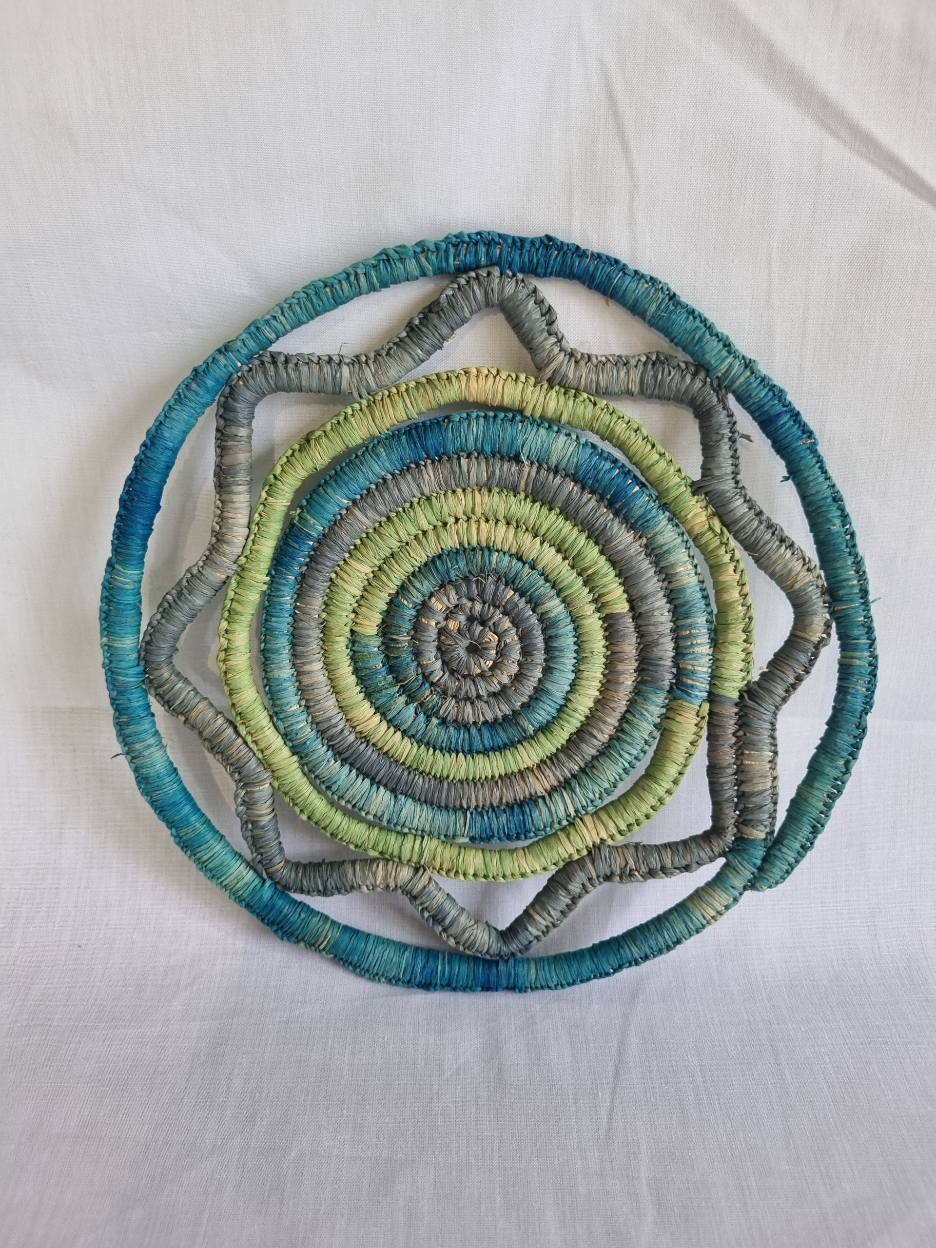Hand woven decorative piece (ocean blues lucky dip)